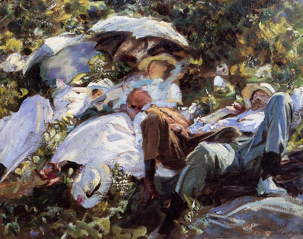 Group with Parasols (A Siesta) by John Singer Sargent