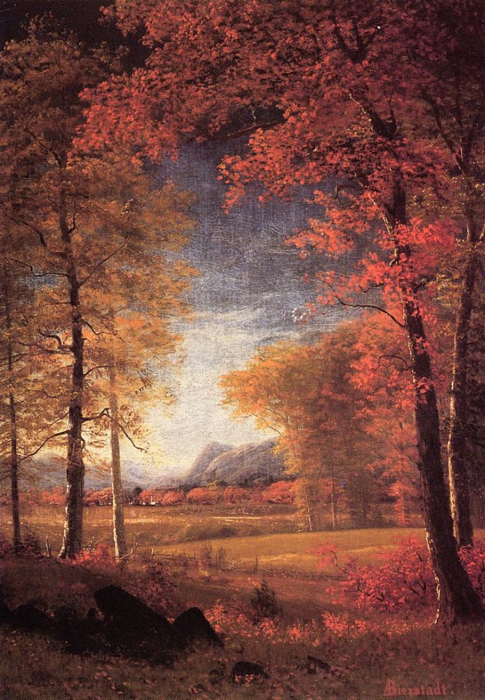 Autumn in America Oneida County New York by Albert Bierstadt