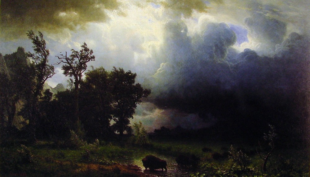 Buffalo Trail by Albert Bierstadt