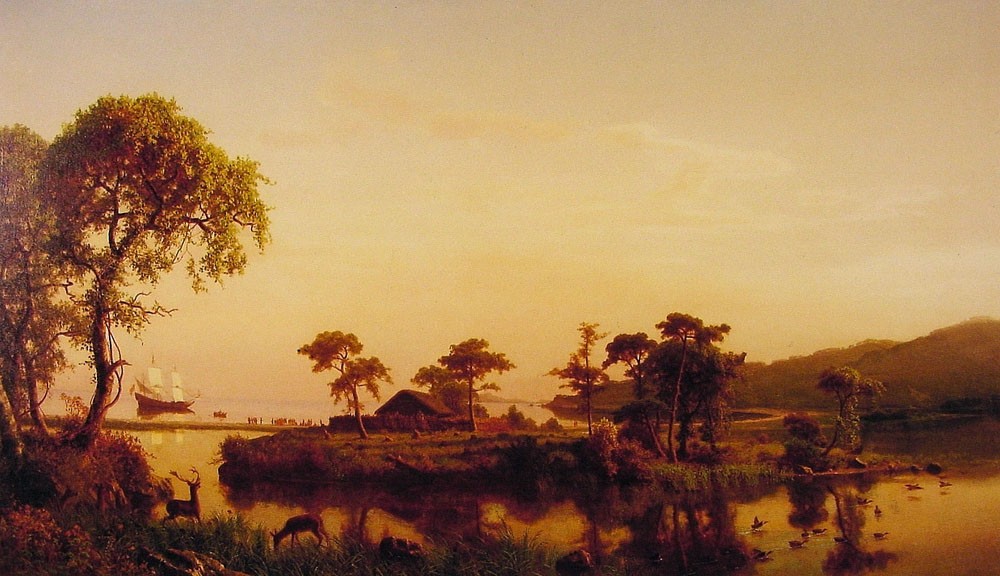 Gosnold at Cuttyhunk by Albert Bierstadt