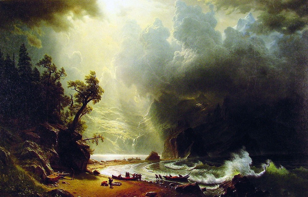 Pugest Sount on the Pacific Coast by Albert Bierstadt