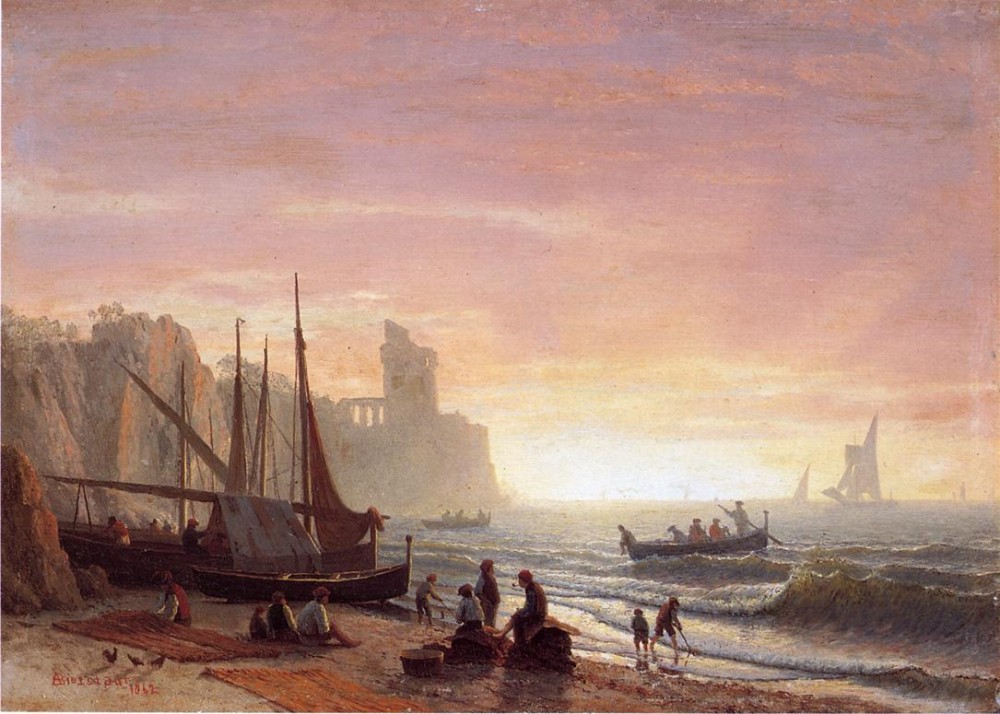 The Fishing Fleet by Albert Bierstadt