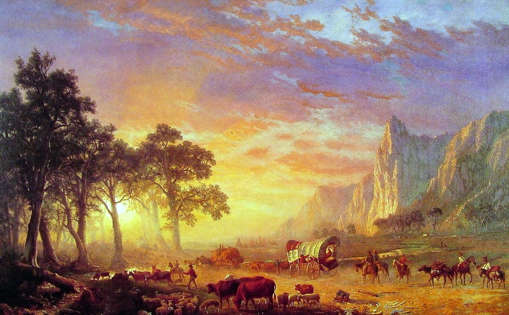 The Oregon Trail by Albert Bierstadt