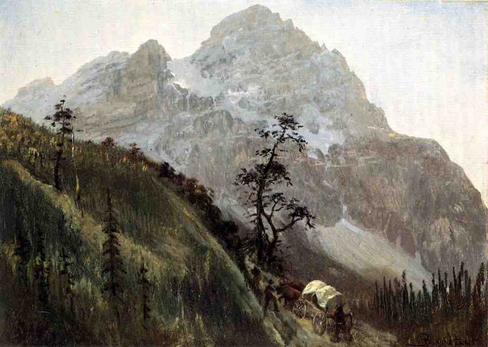 Western Trail the Rockies by Albert Bierstadt