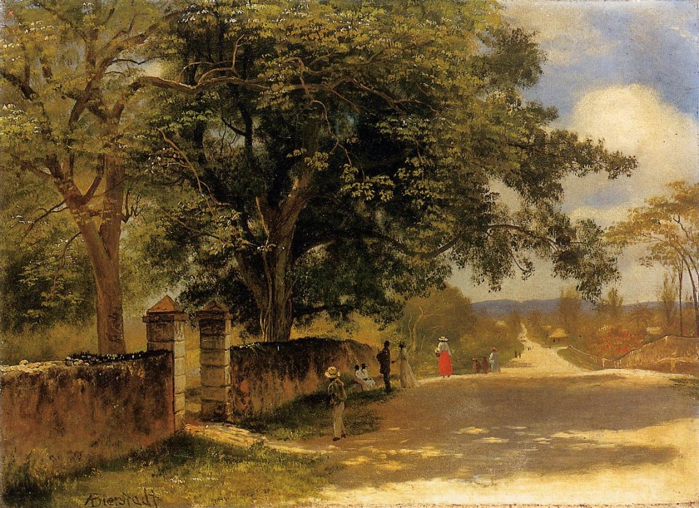 Street In Nassau by Albert Bierstadt