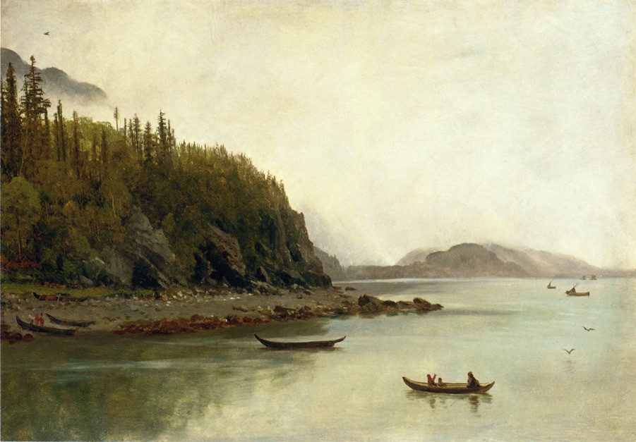 Indians Fishing by Albert Bierstadt