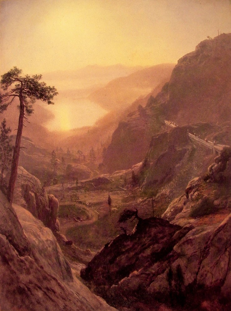 View of Donner Lake by Albert Bierstadt