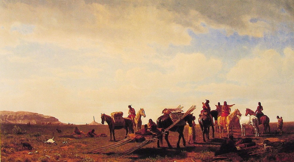 Indians Traveling Near Fort Laramie by Albert Bierstadt