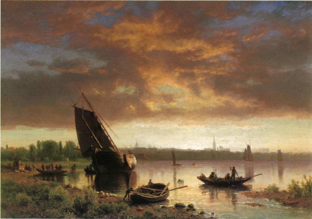 Harbor Scene by Albert Bierstadt