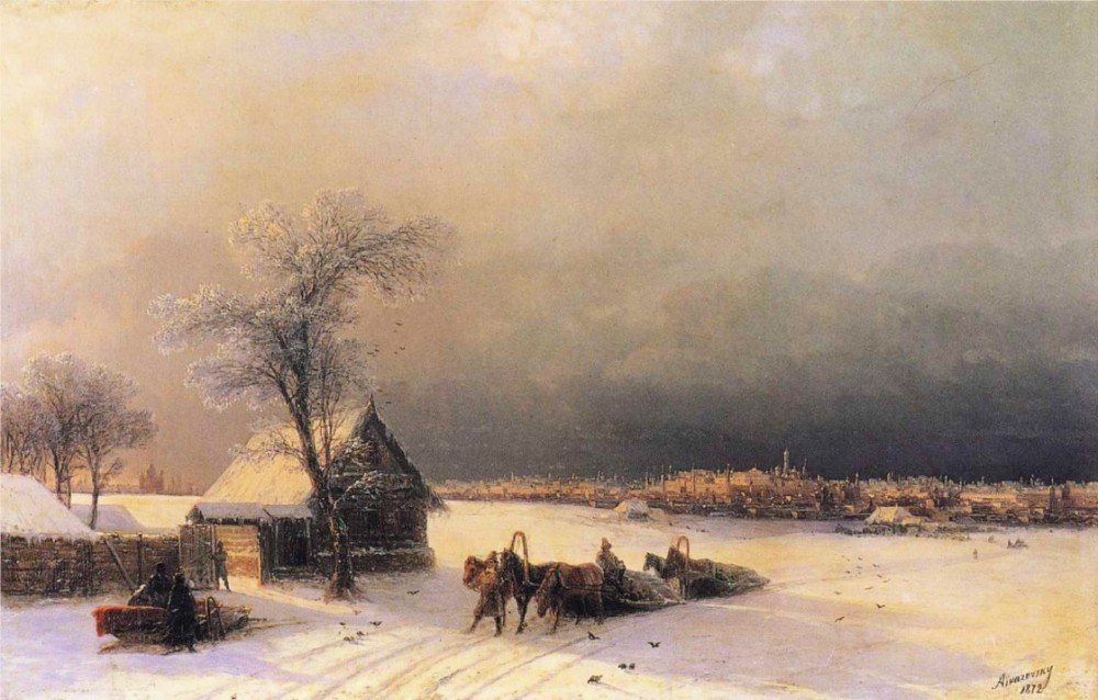 Moscow In Winter From The Sparrow Hills by Ivan Konstantinovich Aivazovsky