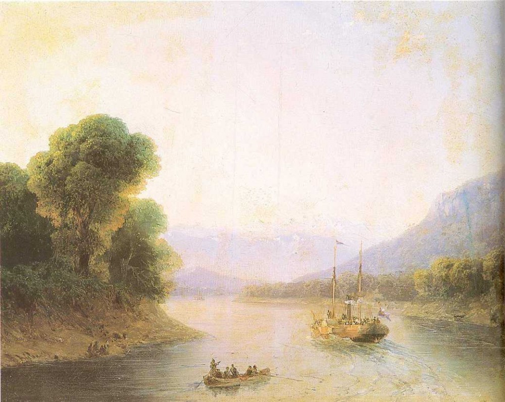River Rioni, Georgia by Ivan Konstantinovich Aivazovsky