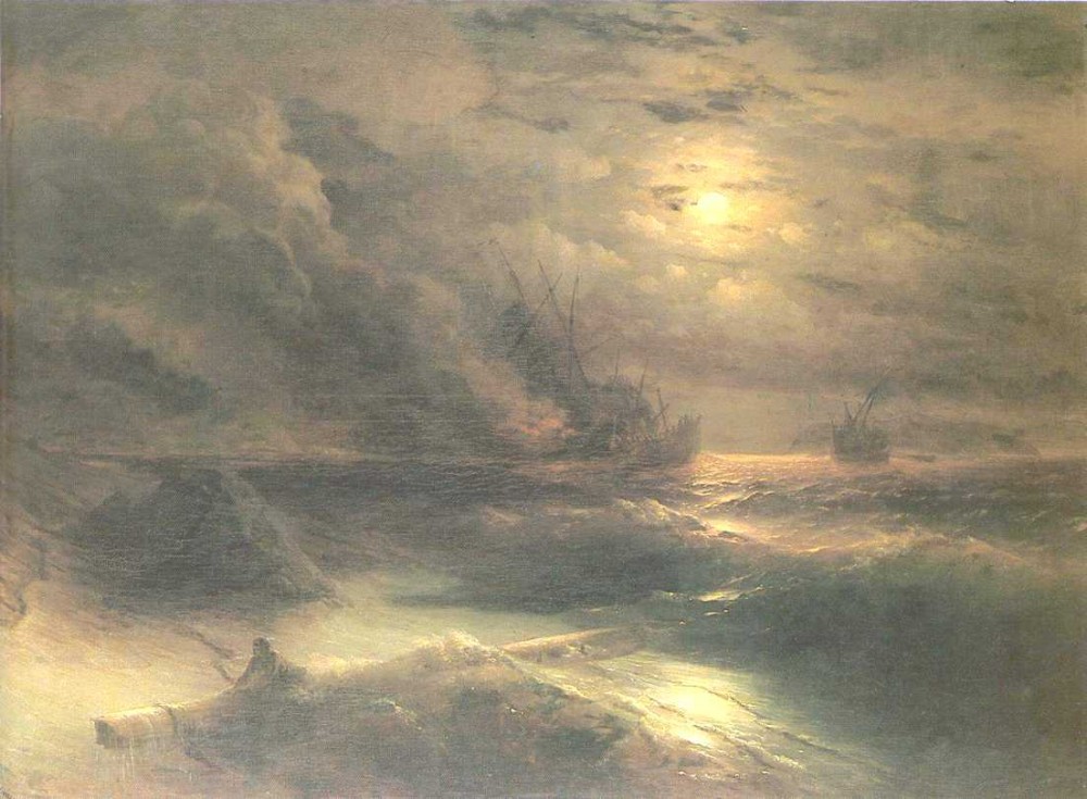 Tempest By Cape Aiya by Ivan Konstantinovich Aivazovsky