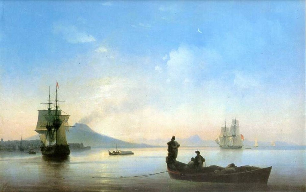 The Bay of Naples On Morning by Ivan Konstantinovich Aivazovsky