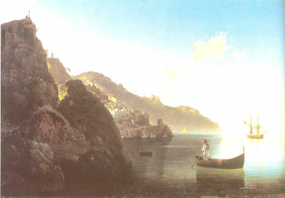 The Coast At Amalfi by Ivan Konstantinovich Aivazovsky