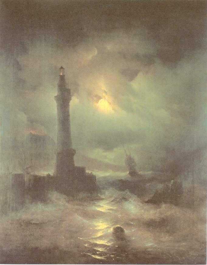 The Lighthouse Of Naples by Ivan Konstantinovich Aivazovsky