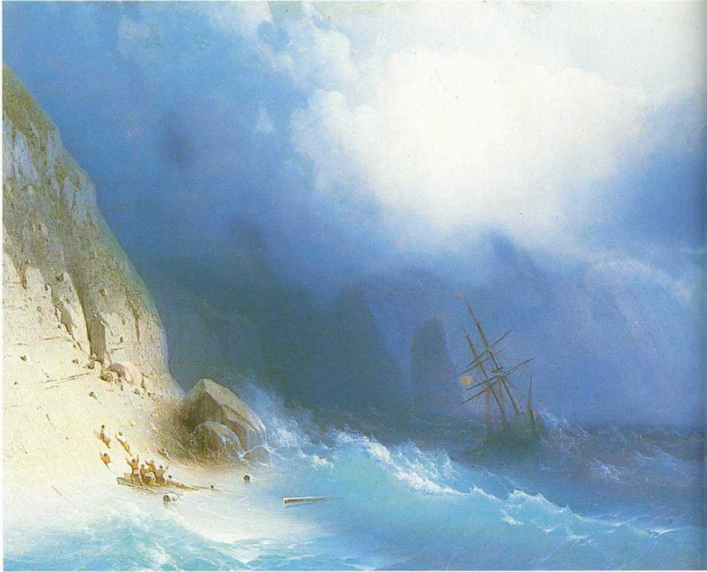 The Shipwreck Near Rocks by Ivan Konstantinovich Aivazovsky