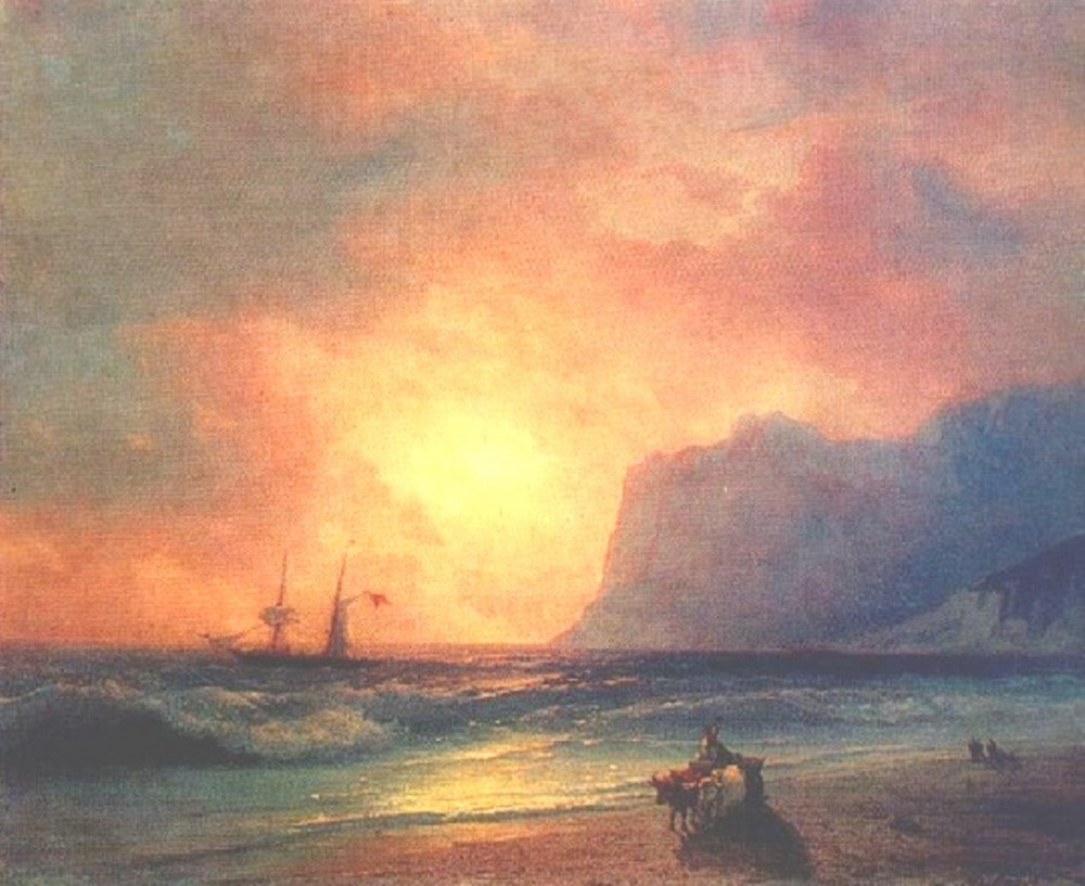 The Sunset On Sea II by Ivan Konstantinovich Aivazovsky
