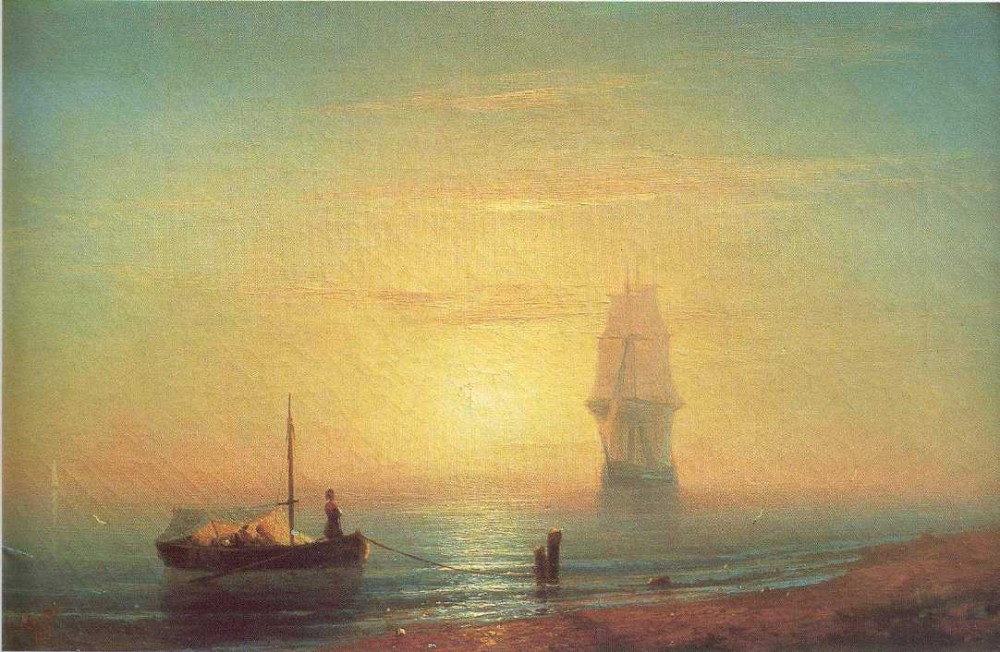 The Sunset On Sea by Ivan Konstantinovich Aivazovsky