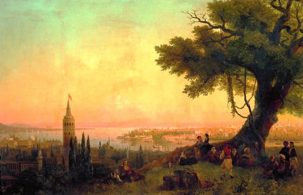 View Of Constantinople By Evening Light by Ivan Konstantinovich Aivazovsky