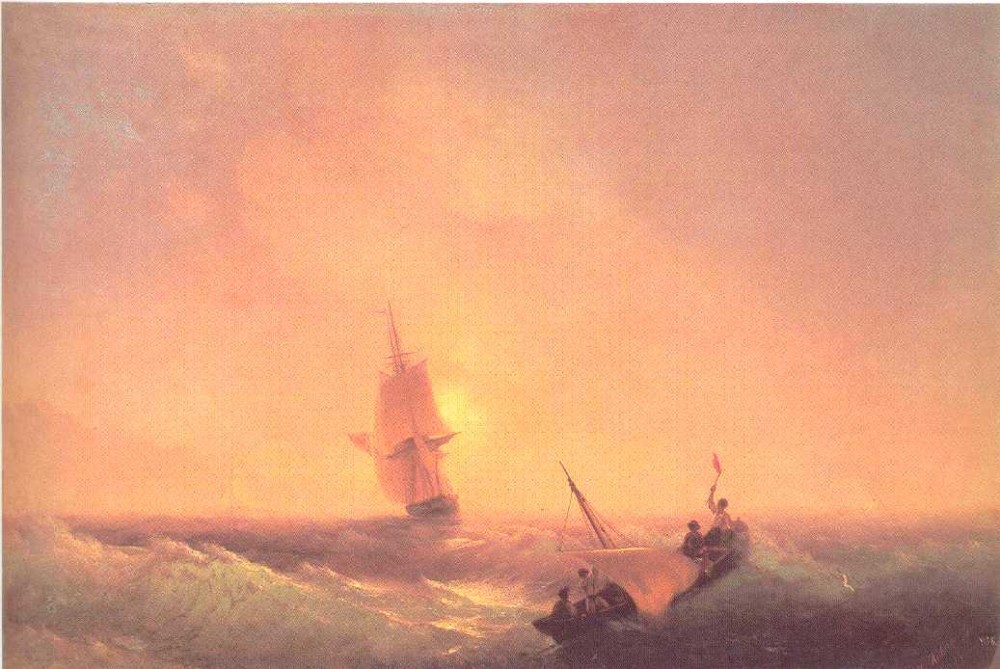 After Shipwreck by Ivan Konstantinovich Aivazovsky