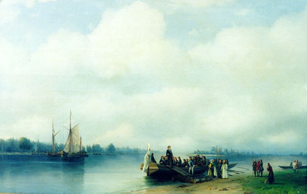 Arrival Peter The First On River Neva by Ivan Konstantinovich Aivazovsky
