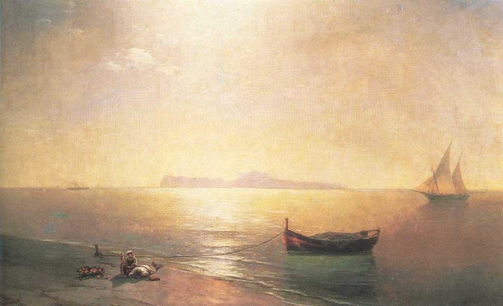 Calm On The Mediterranean Sea by Ivan Konstantinovich Aivazovsky