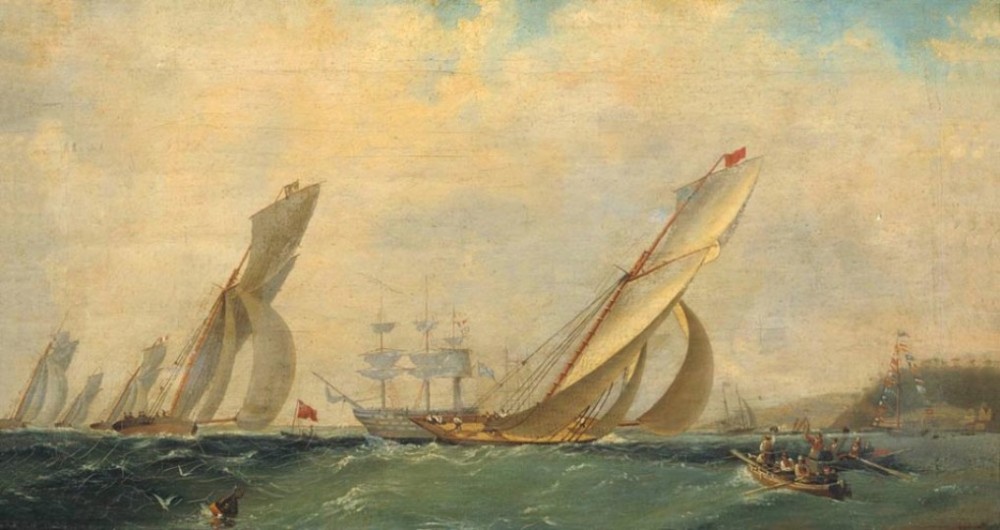 Frigate On A Sea by Ivan Konstantinovich Aivazovsky