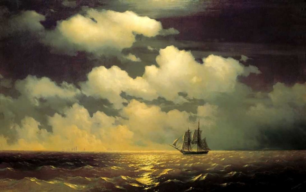 Meeting Of The Brig Mercury With The Russian Squadron After The Deafeat Of Two Turkish Battleships by Ivan Konstantinovich Aivazovsky