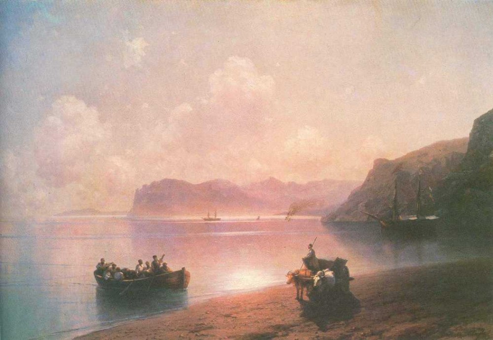 Morning On A Sea by Ivan Konstantinovich Aivazovsky