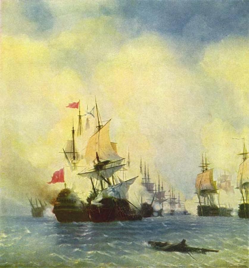 Sea Buttle Near Navarine II by Ivan Konstantinovich Aivazovsky