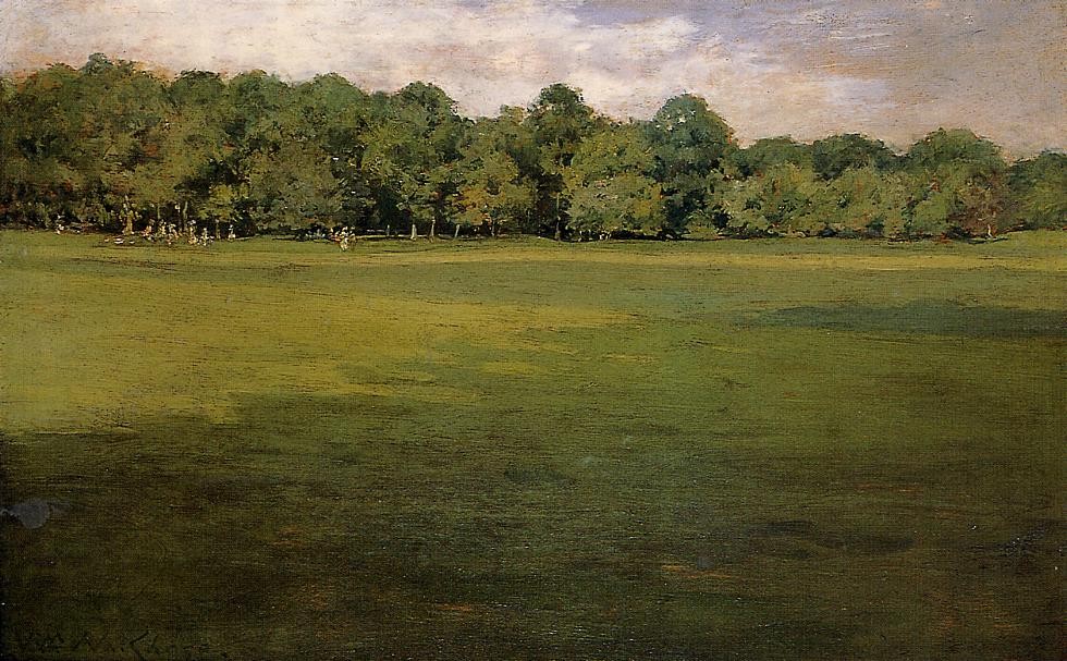 Prospect Park aka Croquet Lawn Prospect Park by William Merritt Chase