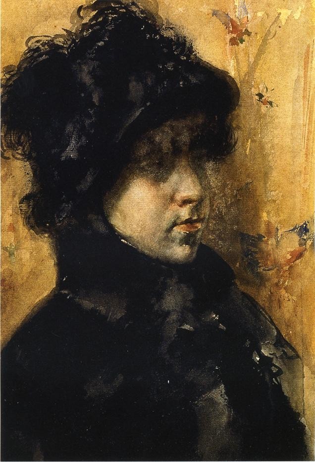 A Portrait Study by William Merritt Chase