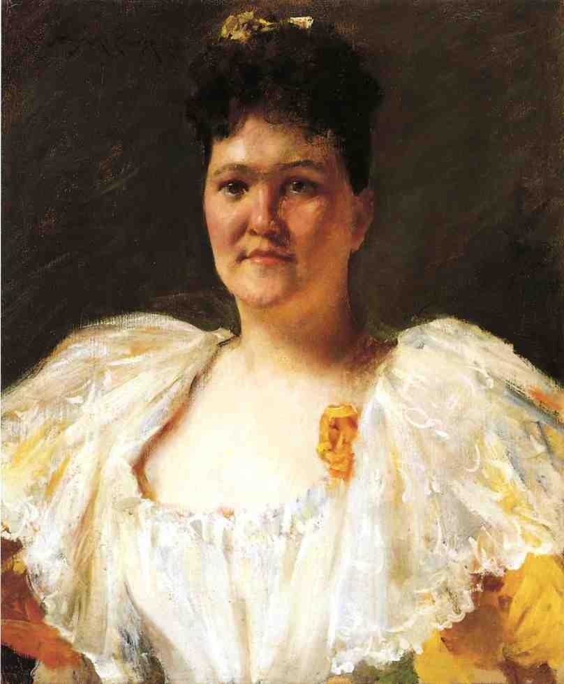 Portrait Of A Woman by William Merritt Chase