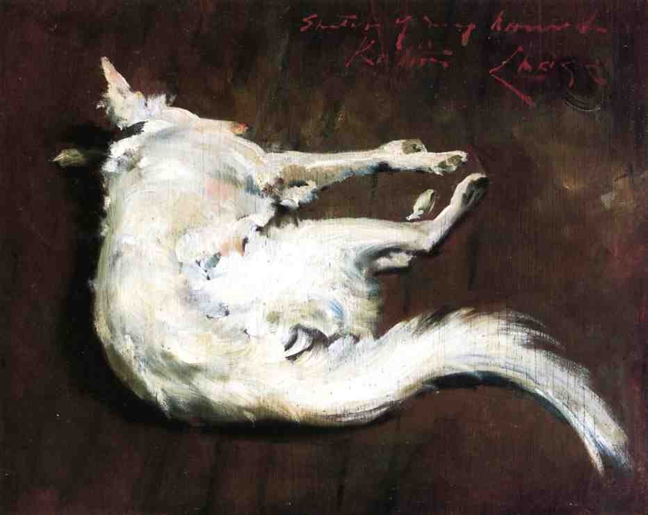 A Sketch of My Hound by William Merritt Chase