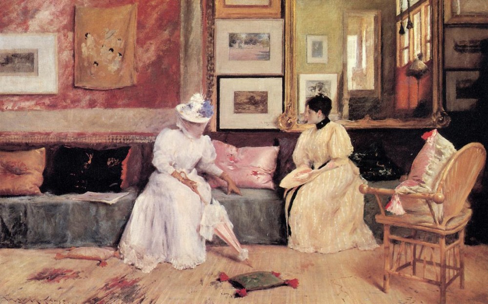 A Friendly Call by William Merritt Chase