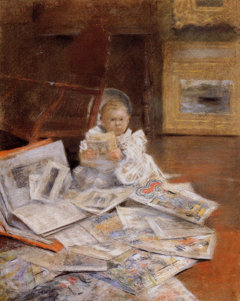 Child with Prints by William Merritt Chase