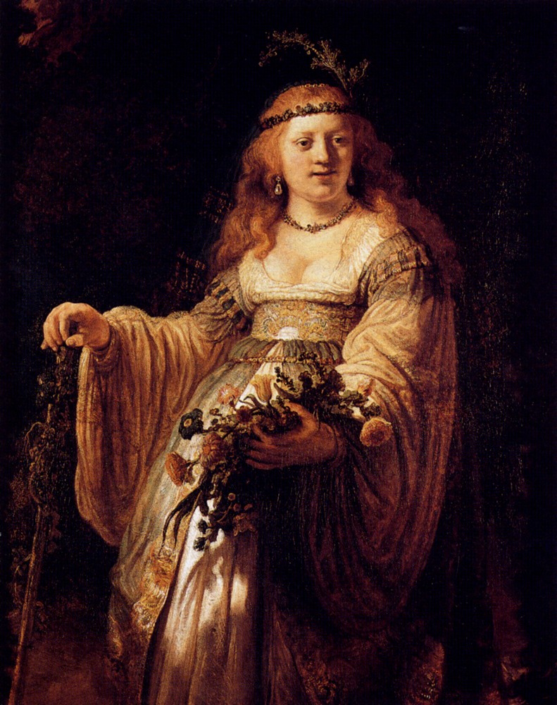 Flora by Rembrandt Harmenszoon van Rijn