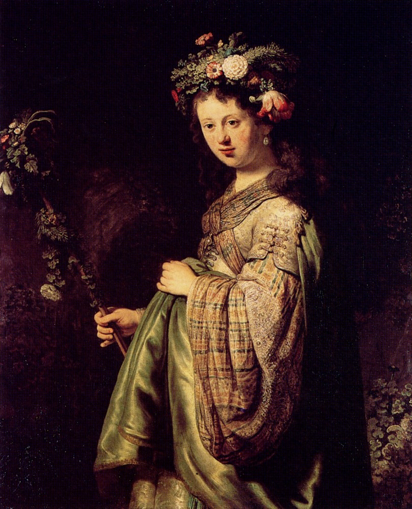 Saskia As Flora by Rembrandt Harmenszoon van Rijn