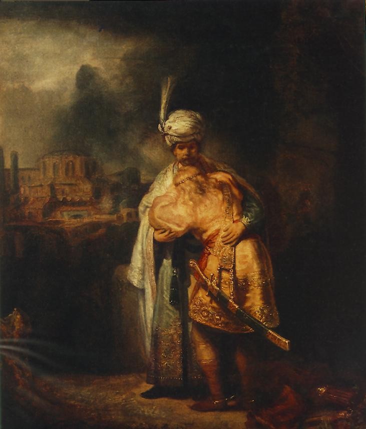 Biblical Scene by Rembrandt Harmenszoon van Rijn