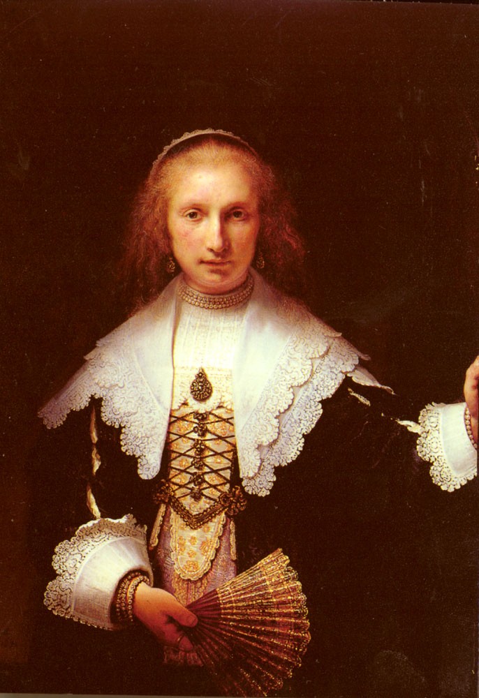 Van Agatha Bas by Rembrandt Harmenszoon van Rijn