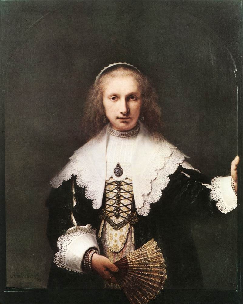 Agatha Bas by Rembrandt Harmenszoon van Rijn