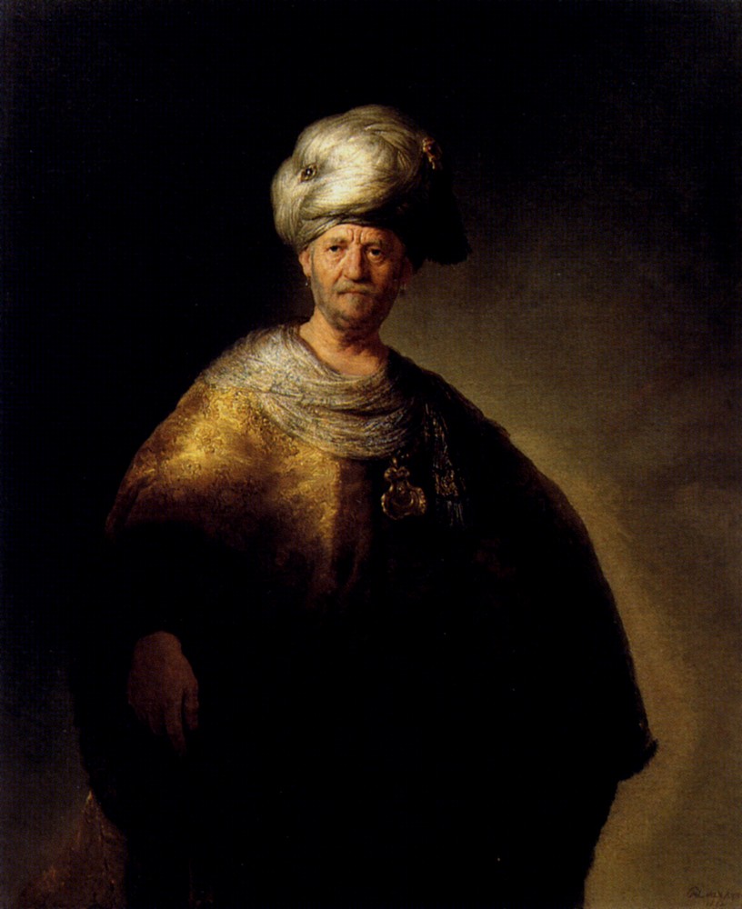 Man In Oriental Dress by Rembrandt Harmenszoon van Rijn