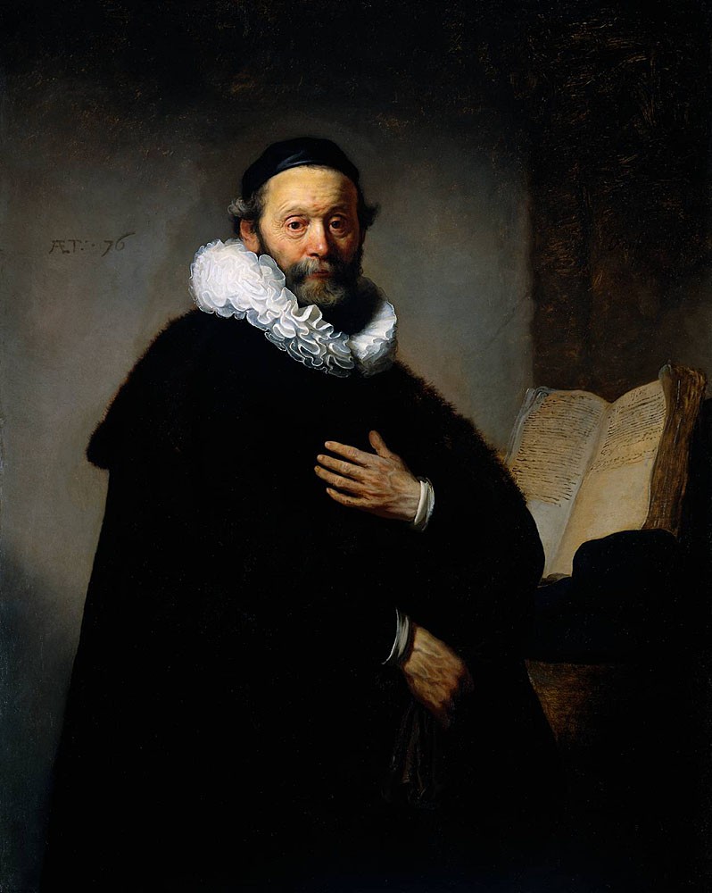 Portrait of Johannes Wtenbogaert by Rembrandt Harmenszoon van Rijn