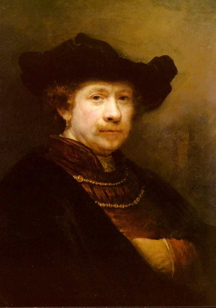Van Portrait Of The Artist In A Flat Cap by Rembrandt Harmenszoon van Rijn