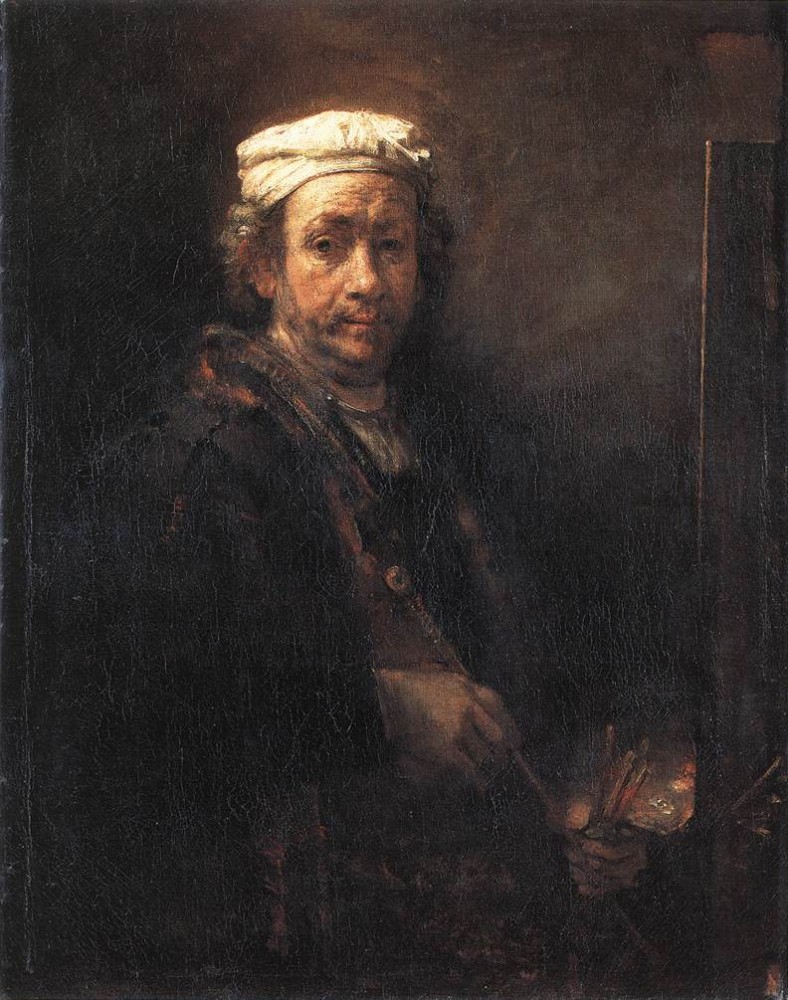 Portrait of the Artist at His Easel by Rembrandt Harmenszoon van Rijn