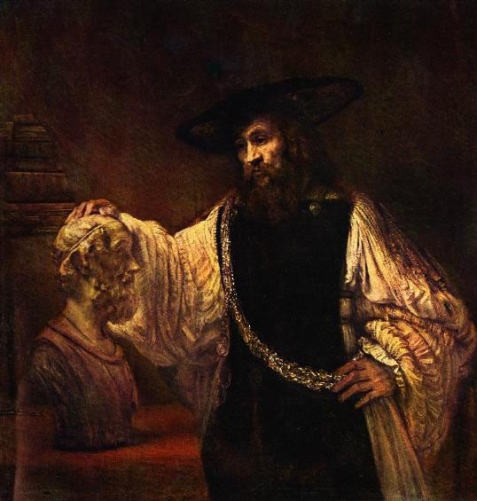 Aristotle Contemplating Bust of Homer by Rembrandt Harmenszoon van Rijn