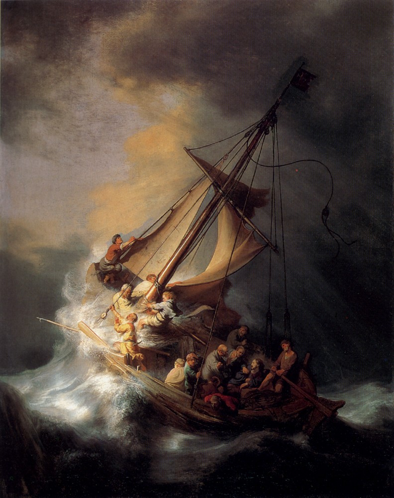 Christ In The Storm On The Sea Of Galilee by Rembrandt Harmenszoon van Rijn