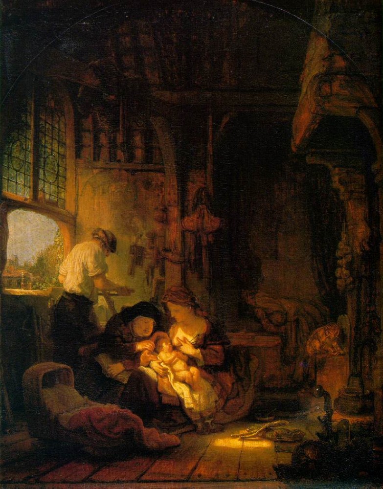 Holy Family by Rembrandt Harmenszoon van Rijn