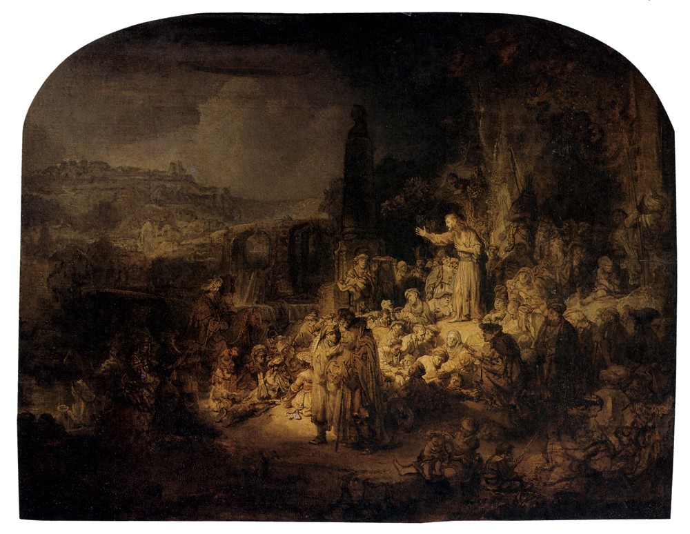 St John The Baptist Preaching by Rembrandt Harmenszoon van Rijn