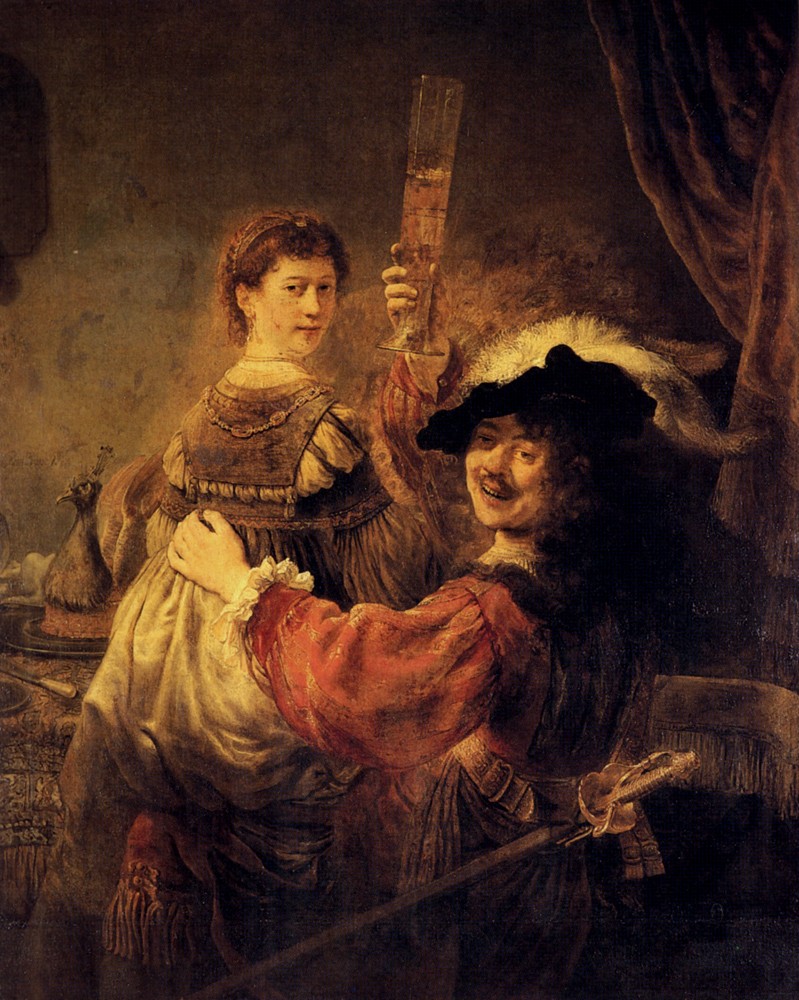 Self Portrait With Saskia by Rembrandt Harmenszoon van Rijn